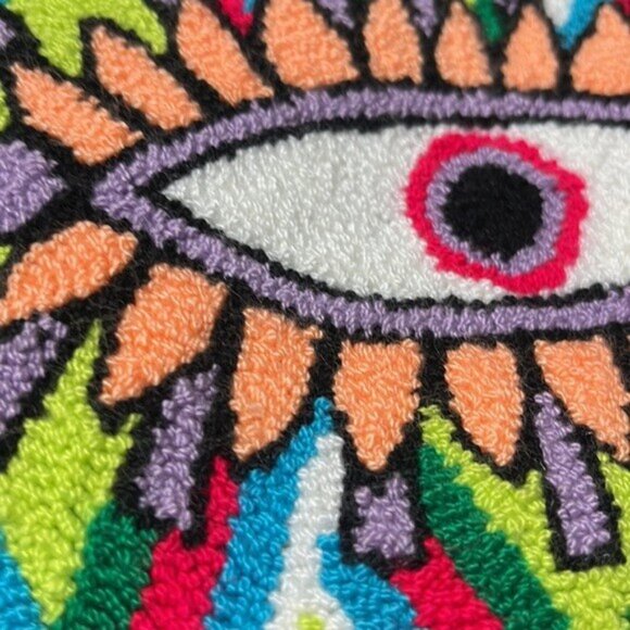 Lucky Eye Wayuu Colourful Clutch Wristlet Punch Needle Purse Handmade Bohemian - Picture 4 of 6